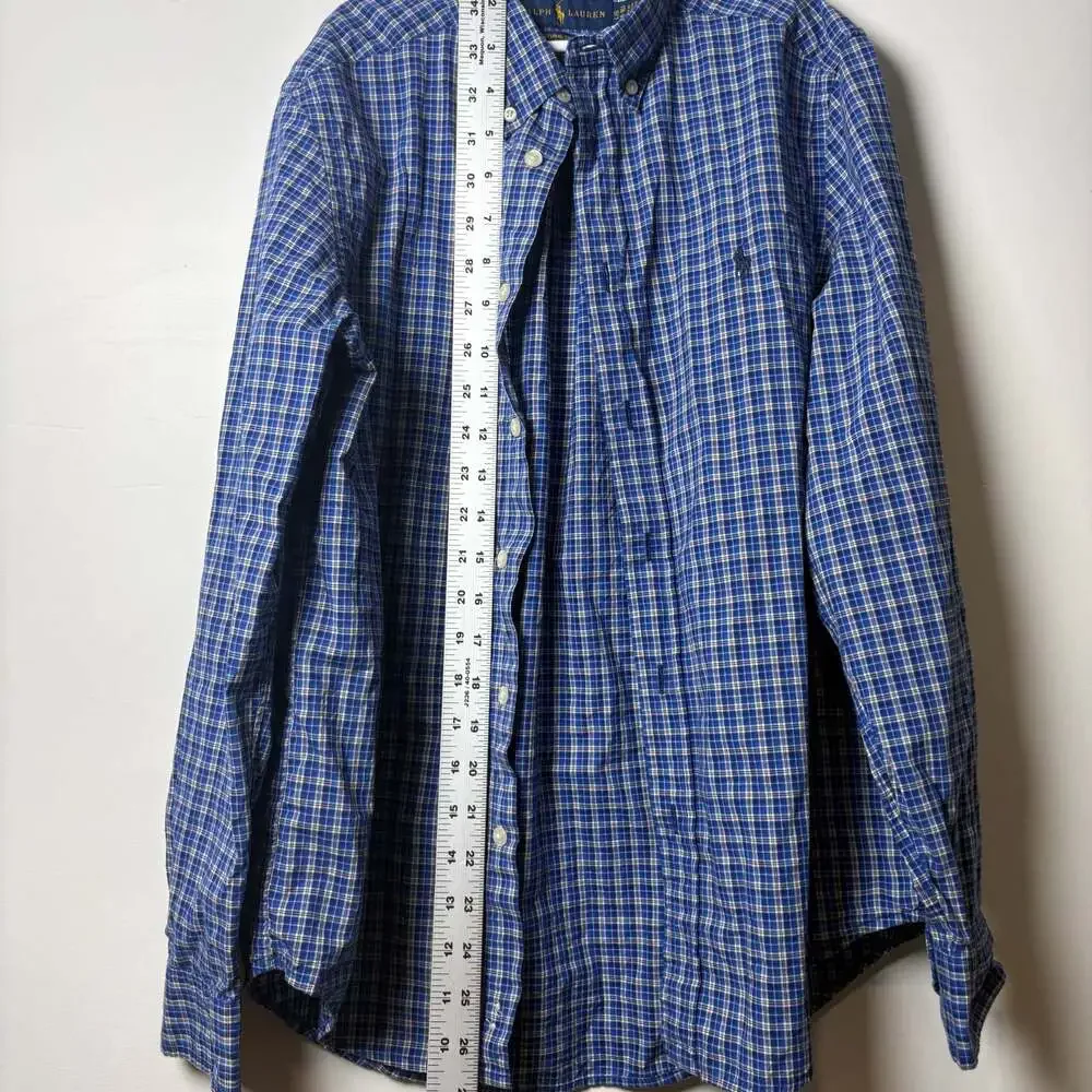 Polo Ralph Lauren  Plaid Long Sleeve Button-Front Shirt, Size L/14-16, Youth
